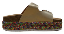 Nature Breeze Women's Hippie Boho Festival Flatform Two Strap Sandal