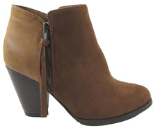 Soda FE69 Women's Classic Fringes Side Zipper Stacked Block Heel Ankle Booties