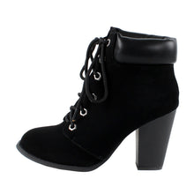 Demo 5 Womens Chunky Heel Ankle Booties Black
