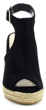 Refresh Footwear Women's Espadrille Wedge Platform Peep Toe Sandal