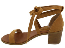 Top Moda Women's Ankle Wrap Stacked Block Heel Sandal