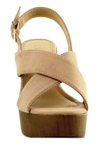 Refresh Footwear Women's Crisscross Slingback Platform Heeled Sandal