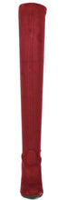 Forever Link Women's Stacked Chunky Heel Stretch Thigh High Pull On Boot