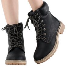 Forever Link Women's Lace-Up Padded Collar Combat Work Hiking Boot