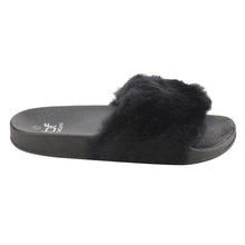Betani Womens Farah-1 Furry Slide Sandals
