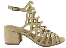 City Classified Women's Geometric Caged Cutout Chunky Heel Sandal