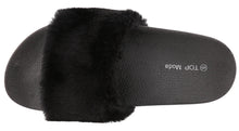 Top Moda Women's Faux Marabou Fur Slide Flip Flop Sandal