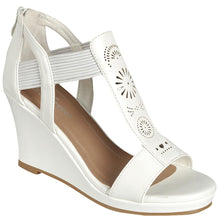 Forever Link Women's T-Strap Cutout Detail Zip Back Wedge Sandal...