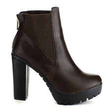 Breckelle's Hanna-11 Women's Platform Chunky Heel Lug Sole Chelsea Ankle Booties