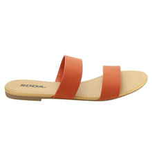 BROWSE! By Soda Women's Dual Straps Slip On Sandals