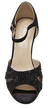 Bella Marie Shania-26 Women's peep toe rhinestone glitter strappy mesh dance sandals