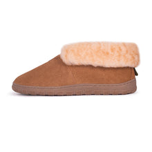 RJ's Fuzzies Mens Sheepskin Leather Lined Bootie Slippers
