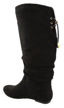 Top Moda Women's Slouchy Knee High Flat Heel Boot