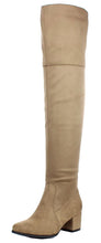 Refresh Footwear Women's Over The Knee Fold Down Block Heel Boot