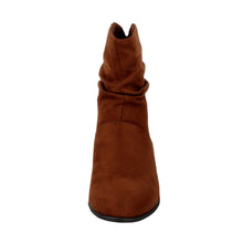 Soda Energy Women's Slouchy Pull On Low Block Heel Ankle Booties