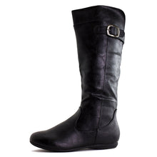 Kali Women's Knee High Buckle Faux Leather Boots (Adults)