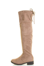 Forever Link Womens Over Knee High Drawstring Tie Lace Up Chunky Thick Heel Boots