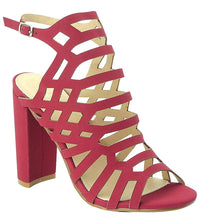 Bella Marie Women's Caged Cutout Gladiator Stacked Platform Heel Sandal