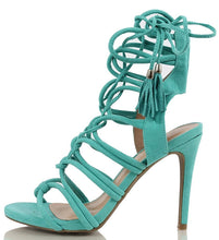 Wild Diva Women's Berlin 72 Gladiator Strappy Lace Up Tie High Heel