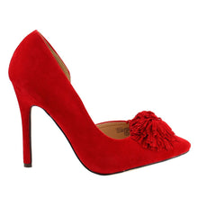 Chase & Chloe EF97 Women's High Stiletto Heel Fringe D'orsay Dress Pumps