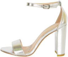 Glaze Women's Single Band Chunky Heel Sandal With Ankle Strap