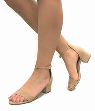 City Classified Women's Block Open Toe Ankle Strap Heeled Sandals
