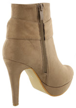 Top Moda Women's Side Bow Knot Platform Stiletto High Heel Ankle Bootie