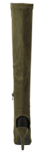 Forever Link Women's Lace Up Thigh High Peep Toe Boot