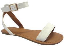Wild Diva Women's Strappy Ankle Wrap Flat Sandal