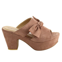 Nature Breeze FI10 Women's Slip On Peep Toe Knotted Platform Mule Sandals