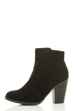 Breckelle's Womens Almond Toe Faux Suede Think Chunky Heel Cowboy Ankle Bootie
