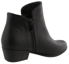 Top Moda Women's Western Closed Toe Zipper Chunky Stacked Heel Ankle Bootie