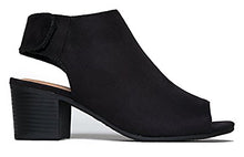 City Classified Women's Harlyn Cutout Peep Toe Stacked Chunky Heel Bootie