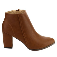 Chase & Chloe EF98 Women's Side Zipper Block Heel Ankle High Booties