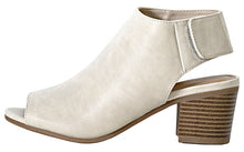 City Classified Women's Harlyn Cutout Peep Toe Stacked Chunky Heel Bootie