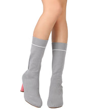 Cape Robbin GB55 Women Sweater Mid-Calf Pointy Toe Oval Heel Sock Boot