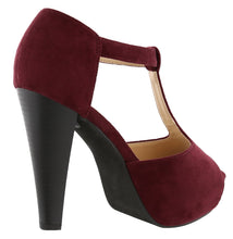 Top Moda Women's Peep Toe T-Strap Buckle Platform High Heel Sandal