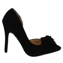 Chase & Chloe EF97 Women's High Stiletto Heel Fringe D'orsay Dress Pumps