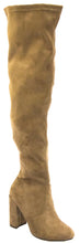 Betani Women's Over The Knee Thigh High Stacked Chunky Heel Boot