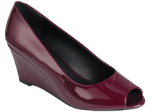 Forever Link Women's Peep Toe Slip On Wedge Pump
