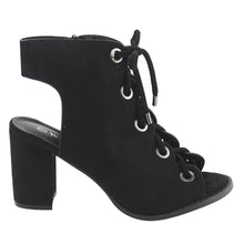 Nature Breeze FG92 Women's Lace Up Criss Cross Block Heel Sandals