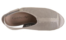 Cambridge Select Women's Laser Cut Slingback Stacked Heel Pump Bootie