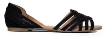 Paprika Womens SCORIA Woven Pattern Leather Synthetic Sole d'Orsay Flat Sandals