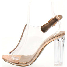 Top Moda Women's Fenton-1 Lucite Clear Strappy Block Chunky High Heel Open Peep Toe Sandal