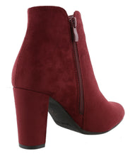 Top Moda Women's Closed Round Toe Zipper Chunky Stacked Block Heel Ankle Bootie