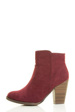 Breckelle's Womens Almond Toe Faux Suede Think Chunky Heel Cowboy Ankle Bootie