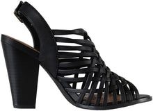 Delicious by Soda Women's Hills Slingback Caged Latticed High Heel Sandal