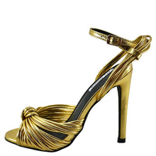 Cape Robbin Alza 38 Womens Metallic Knotted Open Toe Heel