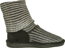 Bearpaw knitallic Women Round Toe Synthetic Gray Winter Boot