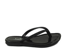 Kali Footwear Girl's Focus Jr. Patent Flip Flop Flat Glitter Sandals